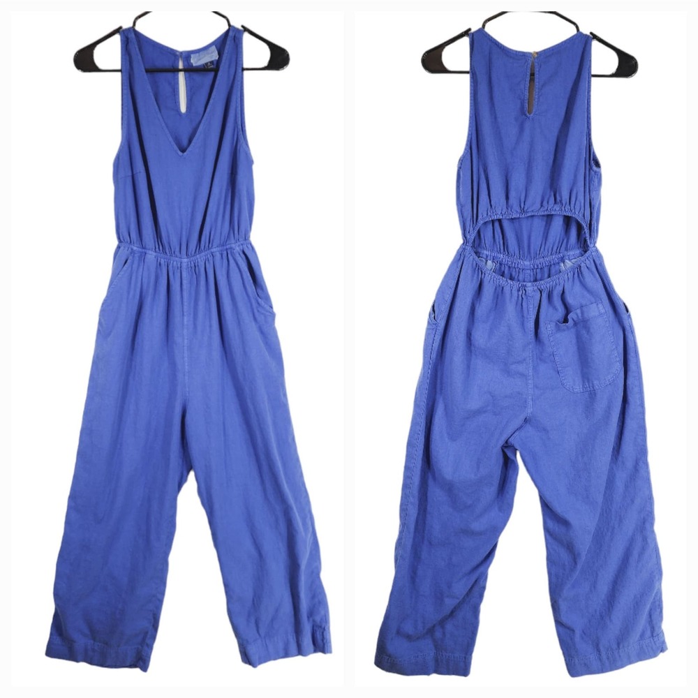 Universal Thread Royal Blue Sleeveless Cutout Back Jumpsuit